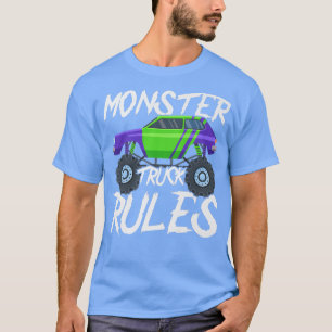 Vintage Monster Truck Rules Retro Sunset Cool Engi T-Shirt