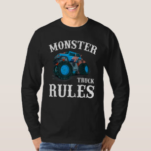 Vintage Monster Truck Rules Retro Sunset Cool Engi T-Shirt