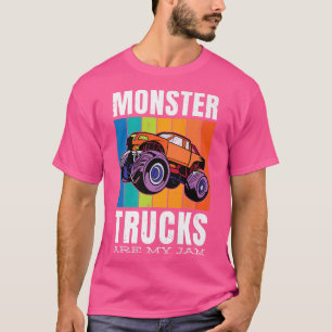 Vintage Monster Trucks Are Jam Kids Funny Retro Bo T-Shirt