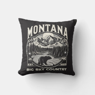 Vintage Montana Big Sky Country Cushion