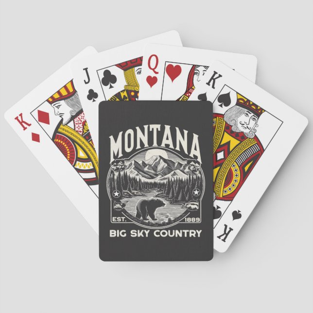 Vintage Montana Big Sky Country Playing Cards (Back)