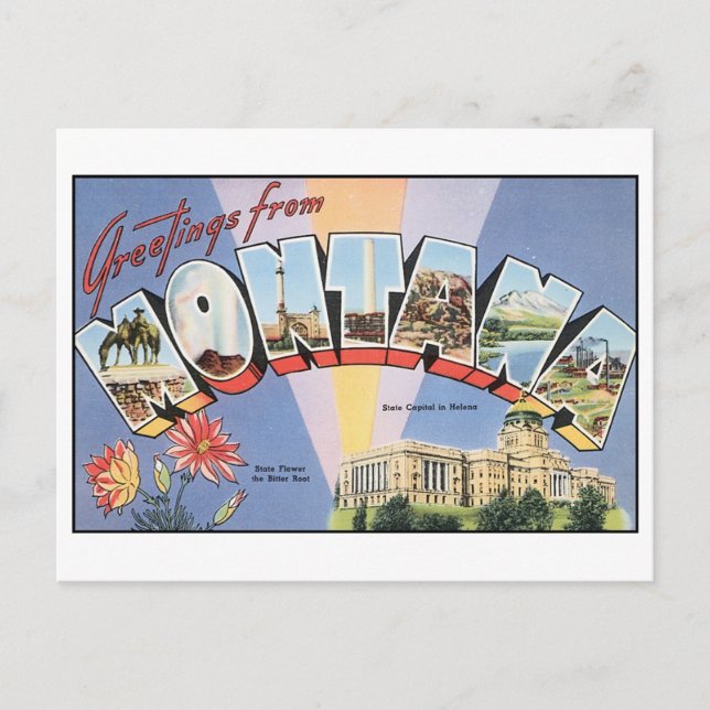 Vintage Montana Postcard (Front)