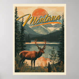 Vintage Montana Poster
