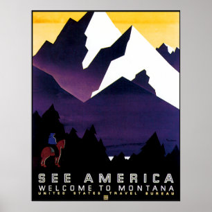Vintage Montana Poster Reproduction
