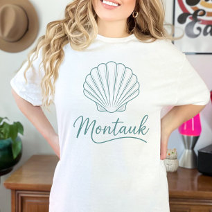 Vintage Montauk Long Island Nautical Coastal Beach Tri-Blend Shirt