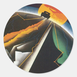 Vintage Monte Carlo Automobile Classic Round Sticker