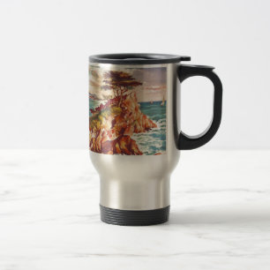 Vintage Monterey Coastline Californian Tourism USA Travel Mug