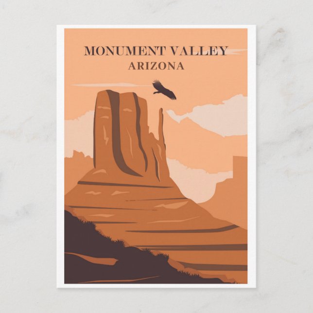Vintage Monument Valley Arizona Travel Postcard (Front)