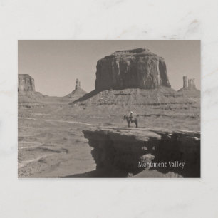 Vintage Monument Valley Cowboy Souvenir Postcard