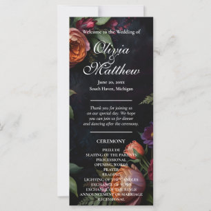 Vintage moody dark floral boho roses