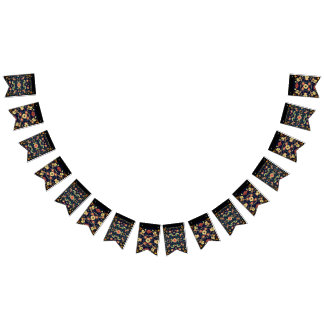 Vintage Moody Floral Mosaic Bunting
