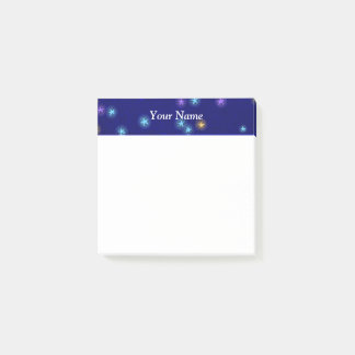 Vintage Moon and Stars Etching 3" x 3" Sticky Post-it Notes