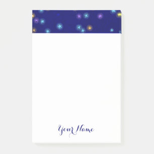 Vintage Moon and Stars Etching Sticky Notes