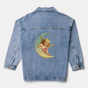 Vintage Moon Angel Denim Jacket