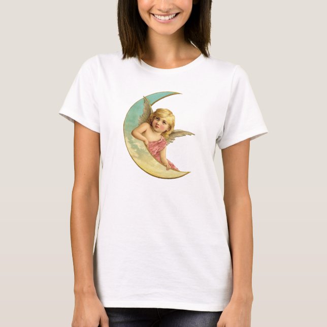 Vintage Moon Angel T-Shirt (Front)
