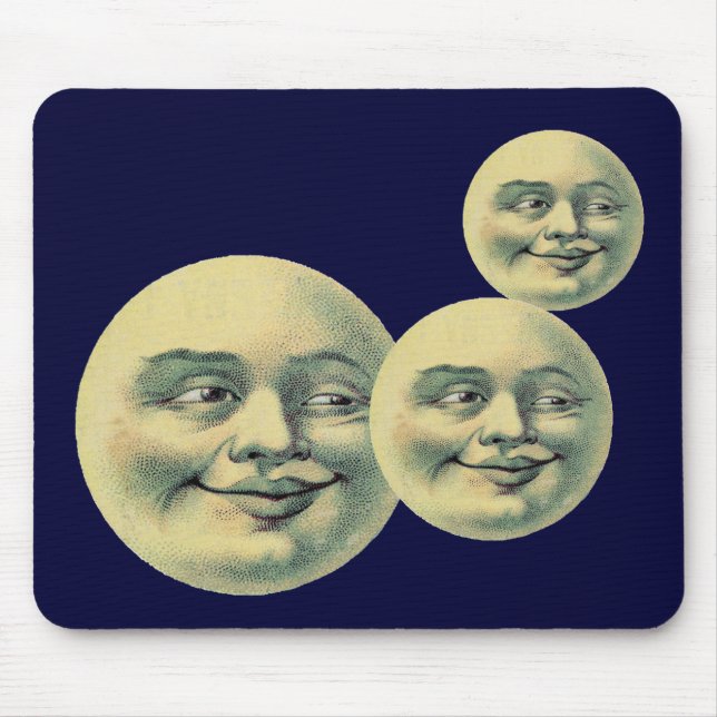 Vintage Moon Mouse Pad (Front)