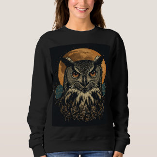 Vintage Moon Owl T-Shirt Sweatshirt