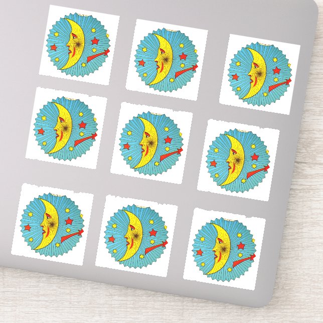Vintage Moon Stickers | Celestial Decor  (Detail)