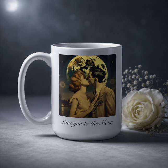 Vintage Moonlight Romance Custom Love Gift Coffee Mug (Creator Uploaded)