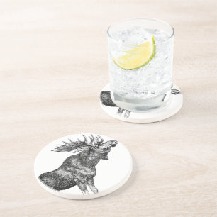 Vintage Moose Coaster