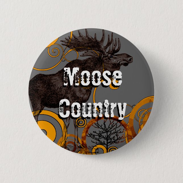 Vintage Moose Gifts 6 Cm Round Badge (Front)