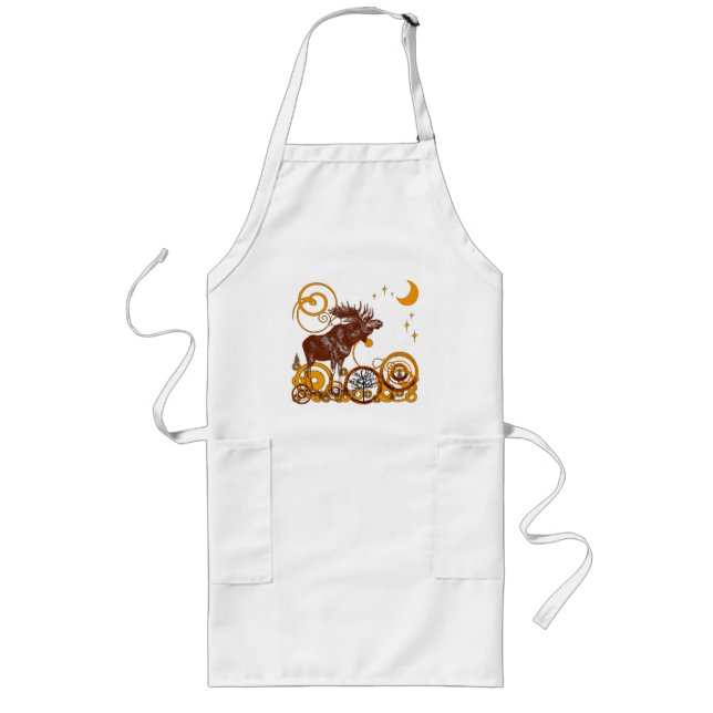 Vintage Moose Gifts - Customised Long Apron (Front)