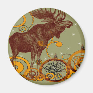 Vintage Moose Gifts Magnet