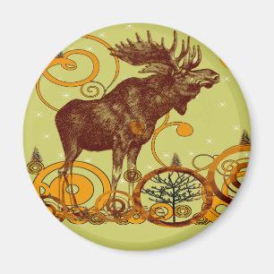 Vintage Moose Gifts Magnet
