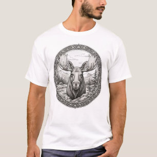 Vintage Moose Medallion Nature T-Shirt