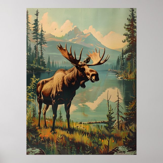 Vintage Moose Poster (Front)