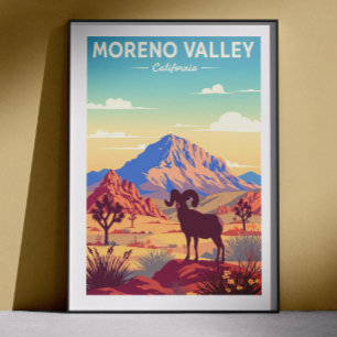 Vintage Moreno Valley California Poster
