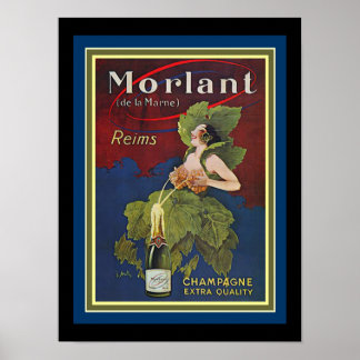 Vintage Morlant Champagne Ad 12 x 16 Poster