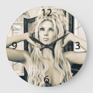 Vintage Morning Victorian Style Large Clock