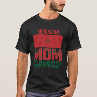 Vintage Moroccan Mum Morocco Flag Design Mother's  T-Shirt