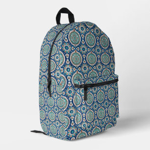 Vintage Moroccan Pattern Printed Backpack