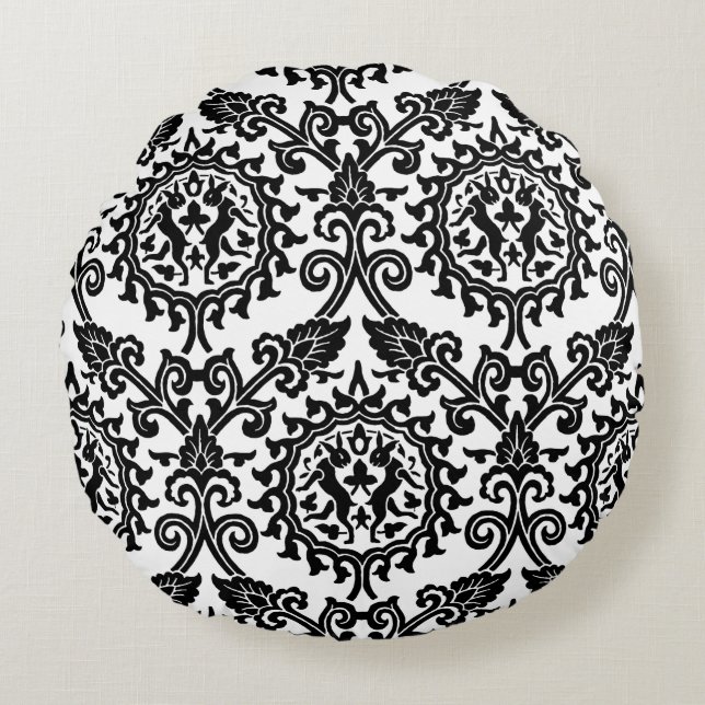 Vintage Moroccan Pattern Round Cushion (Front)