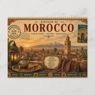 Vintage Moroccan Vacation Souvenir Postcard