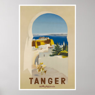 Vintage Morocco Art Tangier Travel Poster Africa