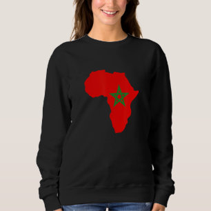Vintage Morocco Flag Moroccan Pride Support Morocc Sweatshirt