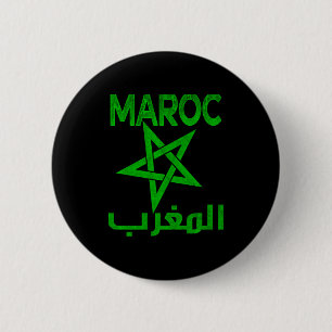 Vintage Morocco I Love Morocco Map Morocco Soccer 6 Cm Round Badge