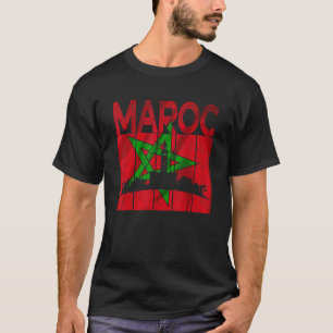 Vintage Morocco  I Love Morocco Map Morocco Soccer T-Shirt