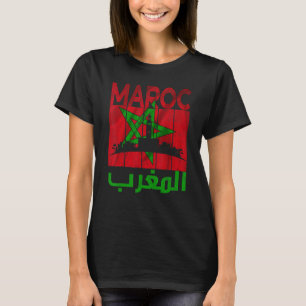 Vintage Morocco  I Love Morocco Map Morocco Soccer T-Shirt