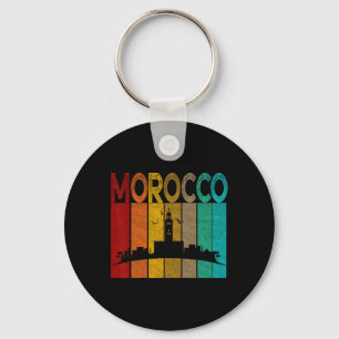 Vintage Morocco Shirt, I Love Morocco Map Morocco  Key Ring