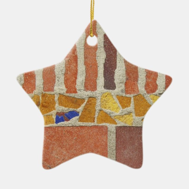 Vintage Mosaic Ceramic Tree Decoration (Front)