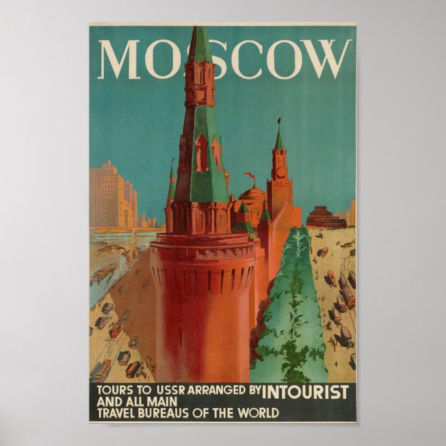 Vintage Moscow Travel Poster (Front)
