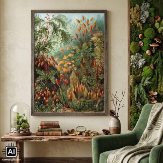 Vintage Moss Plants by Ernst Haeckel, Muscinae Poster