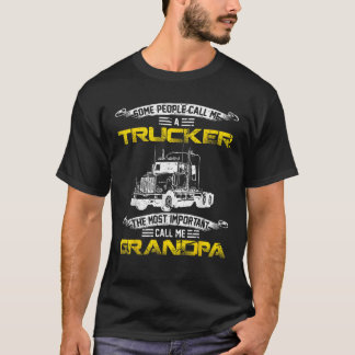 Vintage Most Important Call Me Grandpa Funny Truck T-Shirt