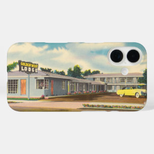 Vintage Motel, Golden West Lodge Hotel with Palms iPhone 16 Case