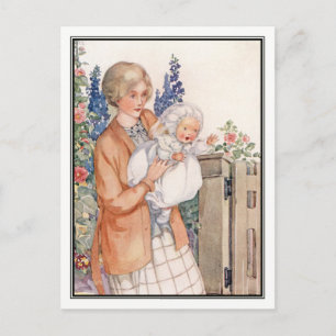 Vintage Mother and Baby by Anne Anderson Postcard