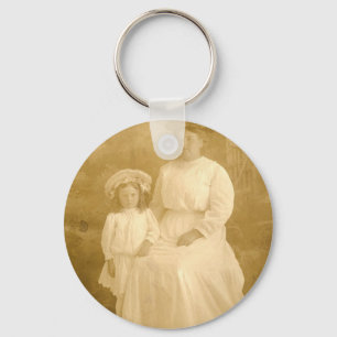 Vintage Mother And Child Key Ring